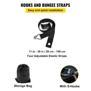 cargo net with mesh, 8' x 6.7' cargo net for pickup truck bed, heavy duty cargo nets with cam buckles & s hooks & cross strap, truck bed cargo net for trailer suv jeeps(96" x 80")