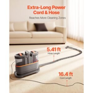 carpet cleaner machine, 50.72 oz clean water tank & 27.05 oz dirty water tank, portable upholstery shampooer, 11.5kpa handheld furniture extractor, spot and stain deep cleaner for rug couch car