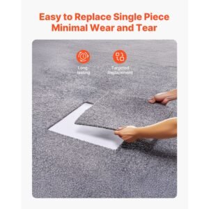 carpet tiles 18x18 inch, 10 pack carpet square rug detachable & damage free, self adhesive home floor soft plush padded for 22.5sq.ft coverage, easy diy for living room & bedroom, gray