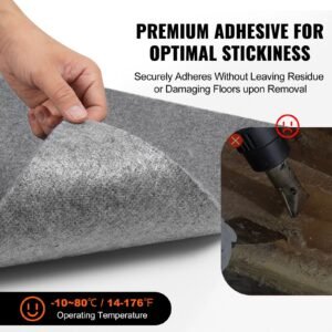 carpet tiles peel and stick, 24' x 24' squares self adhesive carpet floor tile, soft padded carpet tiles, easy install diy for bedroom living room indoor outdoor (9tiles, light gray)