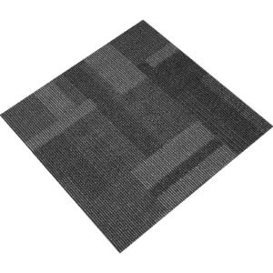 carpet tiles reusable, 24"x 24"carpet squares with padding attached, soft padded carpet tiles, easy install diy for bedroom living room (24tiles, mixed gray)