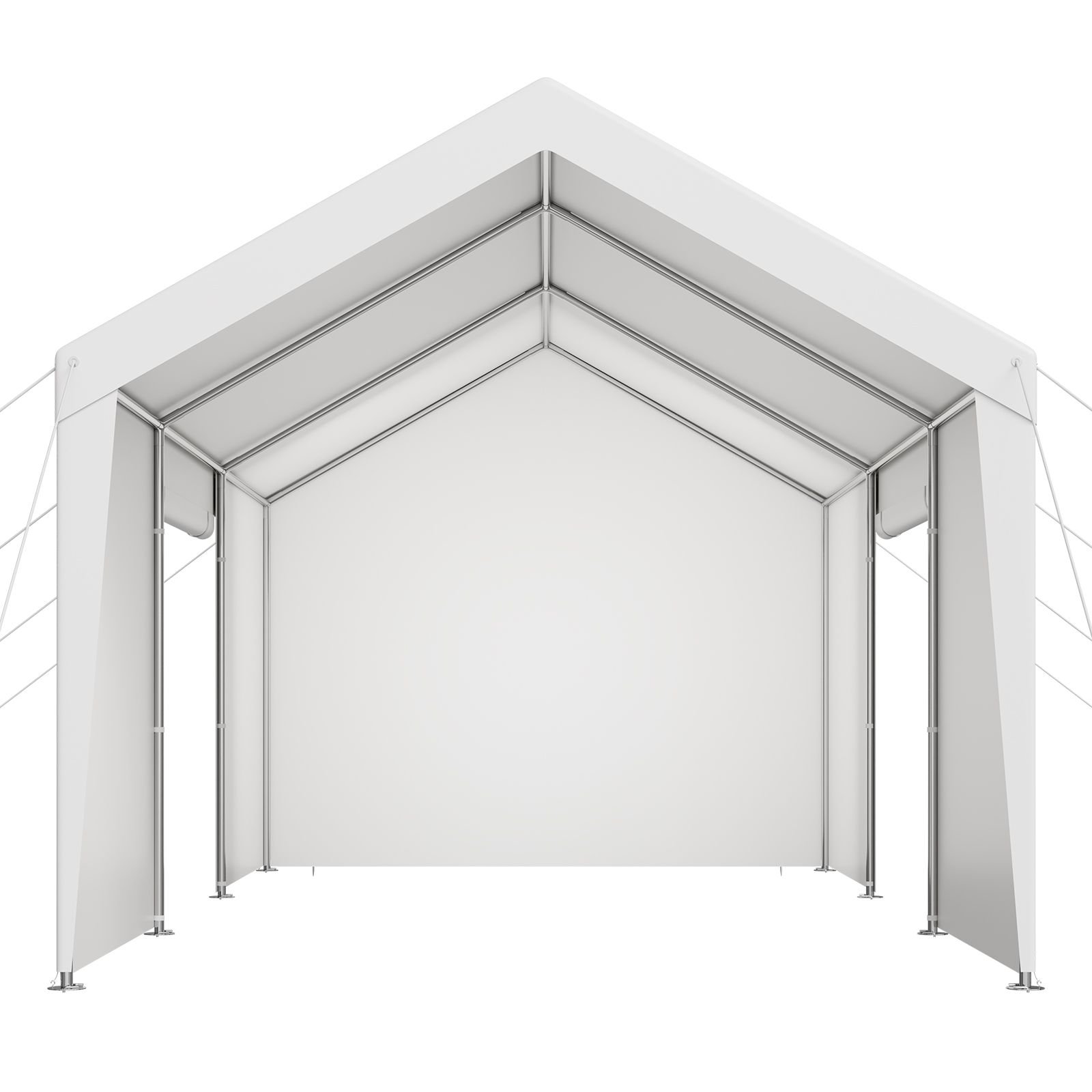 carport, 10 x 20 ft outdoor car canopy, potable carport with removable sidewalls & door, heavy duty car shelter, uv resistant & water resistant, all season protection for automobile boat white