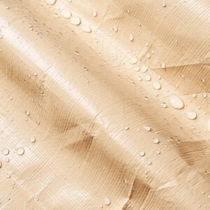 carport replacement canopy, 10 x 20 ft potable garage tent top tarp with sidewalls, uv resistant & waterproof, heavy duty car shelter tarp with ball buggees, beige, frame not included