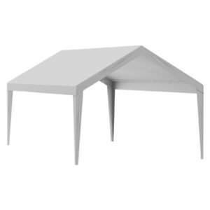 carport replacement canopy cover 12 x 20 ft, garage top tent shelter tarp heavy duty waterproof & uv protected, easy installation with ball bungees,grey (only top cover, frame not include)