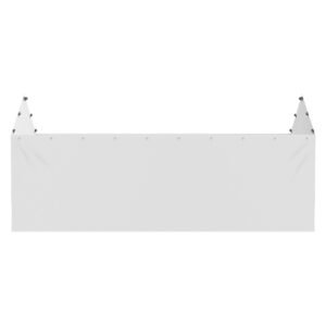 carport replacement canopy cover side wall 10 x 20 ft, garage tent shelter tarp heavy duty waterproof & uv protected, easy installation with ball bungees,white (top and frame not included)