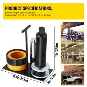 carrier & pinion bearing puller, compatible with dana 30, 40, 60, 70, ford 9" bearings, pinion puller tool with 2 clamshells, 45# steel clamshell carrier bearing puller for auto repair