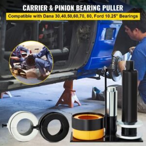 carrier & pinion bearing puller, compatible with dana 30,40,50,60,70, 80, ford 10.25" bearings, pinion puller tool with 3 clamshells, 45# steel clamshell bearing puller for auto repair