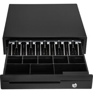 cash register drawer, 16" 12 v, for pos system with 5 bill 8 coin cash tray, movable coin compartment & 2 keys included, rj11/rj12 cable for supermarket, bar, coffee shop, restaurant (usd only)