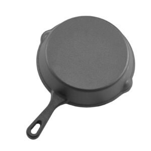 cast iron skillet, 3 piece frying pan set (6, 8, 10 in), heavy duty skillets with heat resistant handle, pre seasoned chef's pan, kitchen cookware, for oven, gas, electrical, induction, black