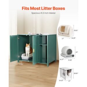 cat enclosure 413 in self cleaning litter box cabinet with drawer detachable divider automatic litterbox enclosure with built in power outlet fits most smart litterboxes 3.jpg