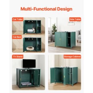 cat enclosure 413 in self cleaning litter box cabinet with drawer detachable divider automatic litterbox enclosure with built in power outlet fits most smart litterboxes 5.jpg