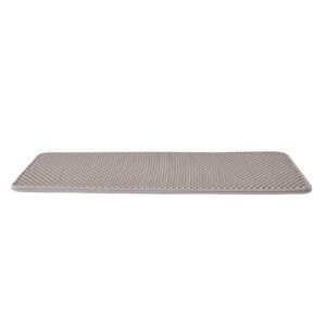 cat litter mat, 24 x 15 in, double layer litter box mat, non slip & urine proof litter trapping mats for indoor cats, honeycomb design, soft on paws, washable large kitty mats for floor
