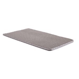 cat litter mat, 24 x 15 in, double layer litter box mat, non slip & urine proof litter trapping mats for indoor cats, honeycomb design, soft on paws, washable large kitty mats for floor