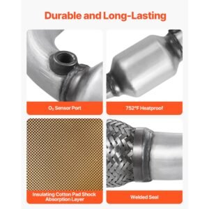 catalytic converter, compatible with chevrolet equinox/gmc terrain/chevy captiva sport, 2.4l l4, front, replacement oe 16581 16796, stainless steel high flow, for exhaust gas purification