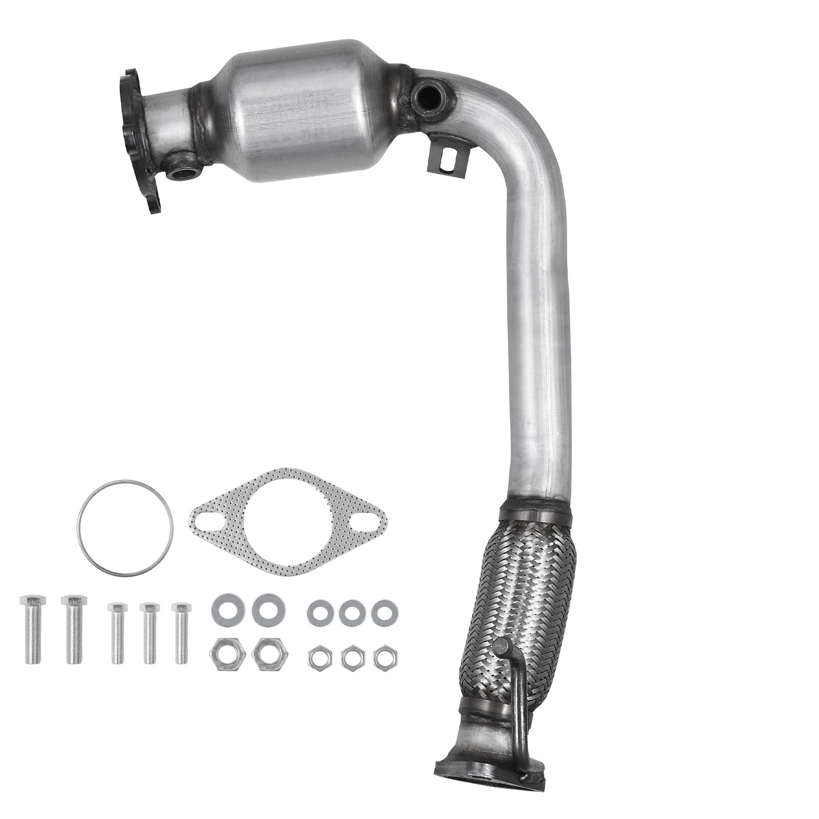 catalytic converter, compatible with chevrolet equinox/gmc terrain/chevy captiva sport, 2.4l l4, front, replacement oe 16581 16796, stainless steel high flow, for exhaust gas purification