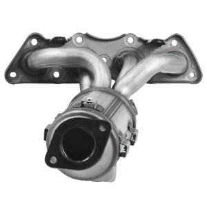 catalytic converter, compatible with kia soul rio/hyundai veloster accent, 1.6l l4, front, replacement oe 674 891, 16680, stainless steel high flow converter, for exhaust gas purification