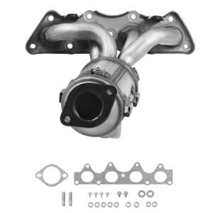 Catalytic Converter, Compatible with Kia Soul Rio/Hyundai Veloster Accent, 1.6L L4, Front, Replacement OE 674-891, 16680, Stainless Steel High Flow Converter, for Exhaust Gas Purification