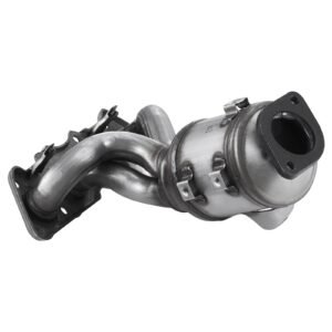catalytic converter, compatible with kia soul rio/hyundai veloster accent, 1.6l l4, front, replacement oe 674 891, 16680, stainless steel high flow converter, for exhaust gas purification