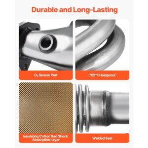 catalytic converter, compatible with subaru forester impreza legacy outback/ saab 9 2x, 2.5l h4, front, replacement oe 16564, stainless steel high flow converter, for exhaust gas purification
