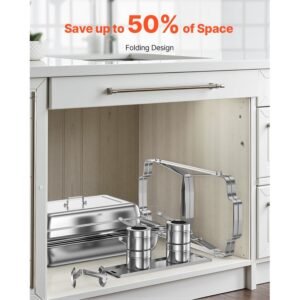 chafing dish buffet set, 8 qt 4 pack, stainless steel chafer with 4 full size pans, rectangle catering warmer server with lid water pan stand fuel holder, for weddings parties banquets, silver