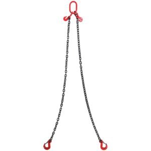 chain sling, 3/8 inch x 6 ft lifting chains with hooks, g80 engine chain hoist lifts, 11000 lbs/5 ton lifting sling chains for engine hoist, engine lift chain with 2 leg grab hooks and adjusters