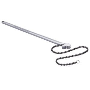 chain wrench, 48 inch chain pipe wrench, 13.4 inch diameter capacity, crv reversible pipe fitting tool wrench with high strength jaw and ergonomic handle, for pipe installation and car repair