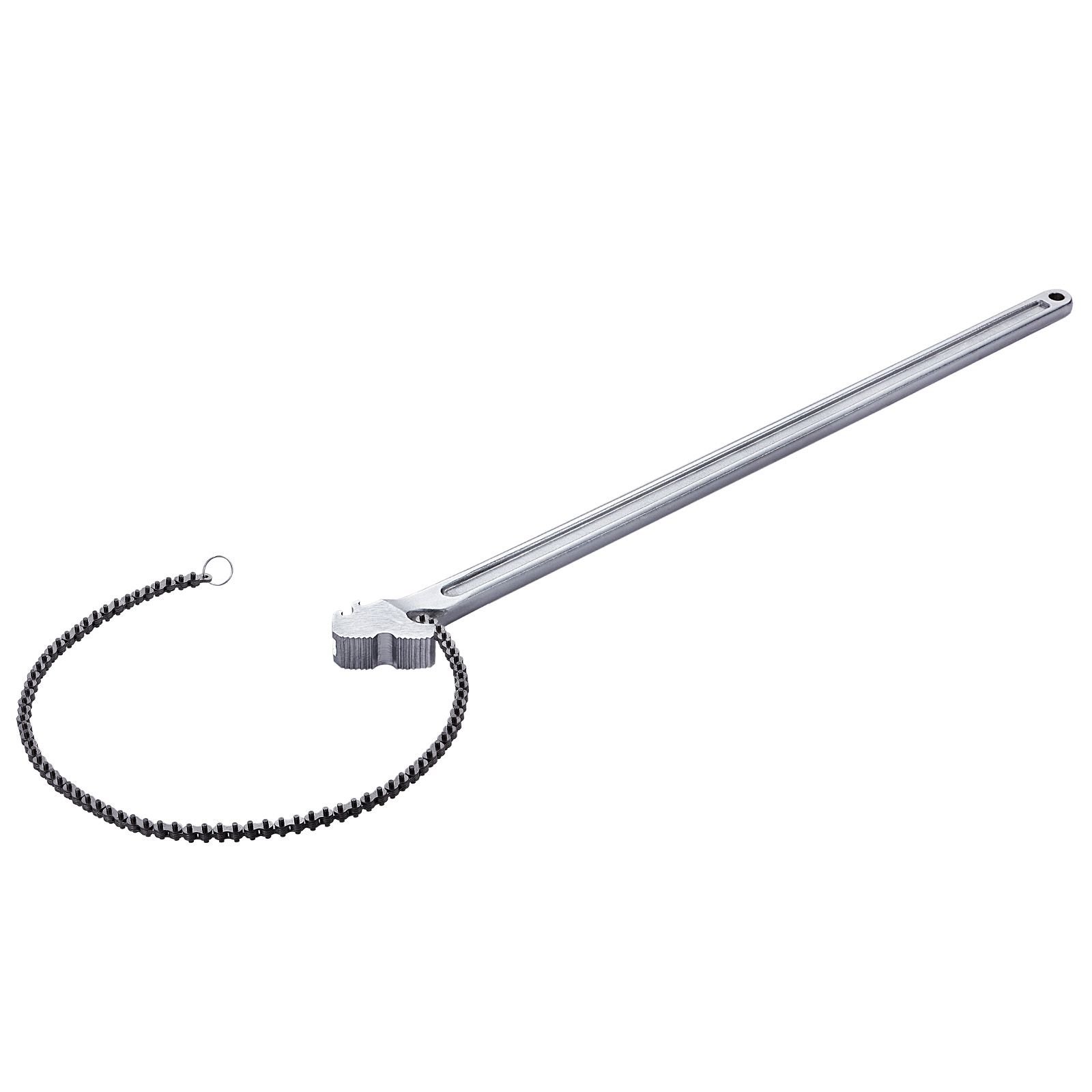 chain wrench, 48 inch chain pipe wrench, 13.4 inch diameter capacity, crv reversible pipe fitting tool wrench with high strength jaw and ergonomic handle, for pipe installation and car repair