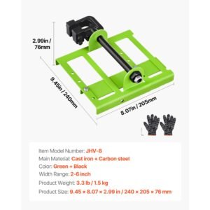 chainsaw mill, adjustable 2 6 in width, vertical lumber cutting guide, portable timber chainsaw attachment, heavy duty cast iron sawmill tool cutting supplies for builders woodworkers