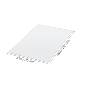 chair mat, 30 x 48 inch transparent office chair mat for hard floors, floor protector for rolling chairs, non slip & easy to clean, smooth glide under desk rug for home office (rectangular)