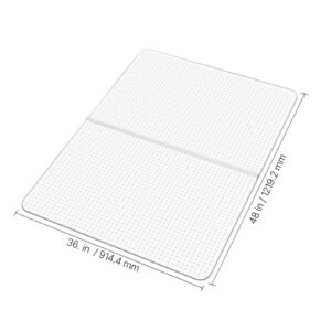 chair mat, 36 x 48 inch office chair mat for carpeted floors, plastic floor protector rug with studded, non slip & easy to clean, smooth glide under desk rug for home office (rectangular)