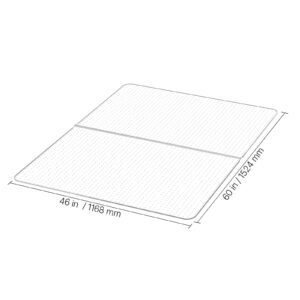chair mat, 60 x 46 inch office chair mat for low pile carpeted floors, clear floor protector rug with studded, non slip & easy to clean, smooth glide under desk rug for home office (rectangular)