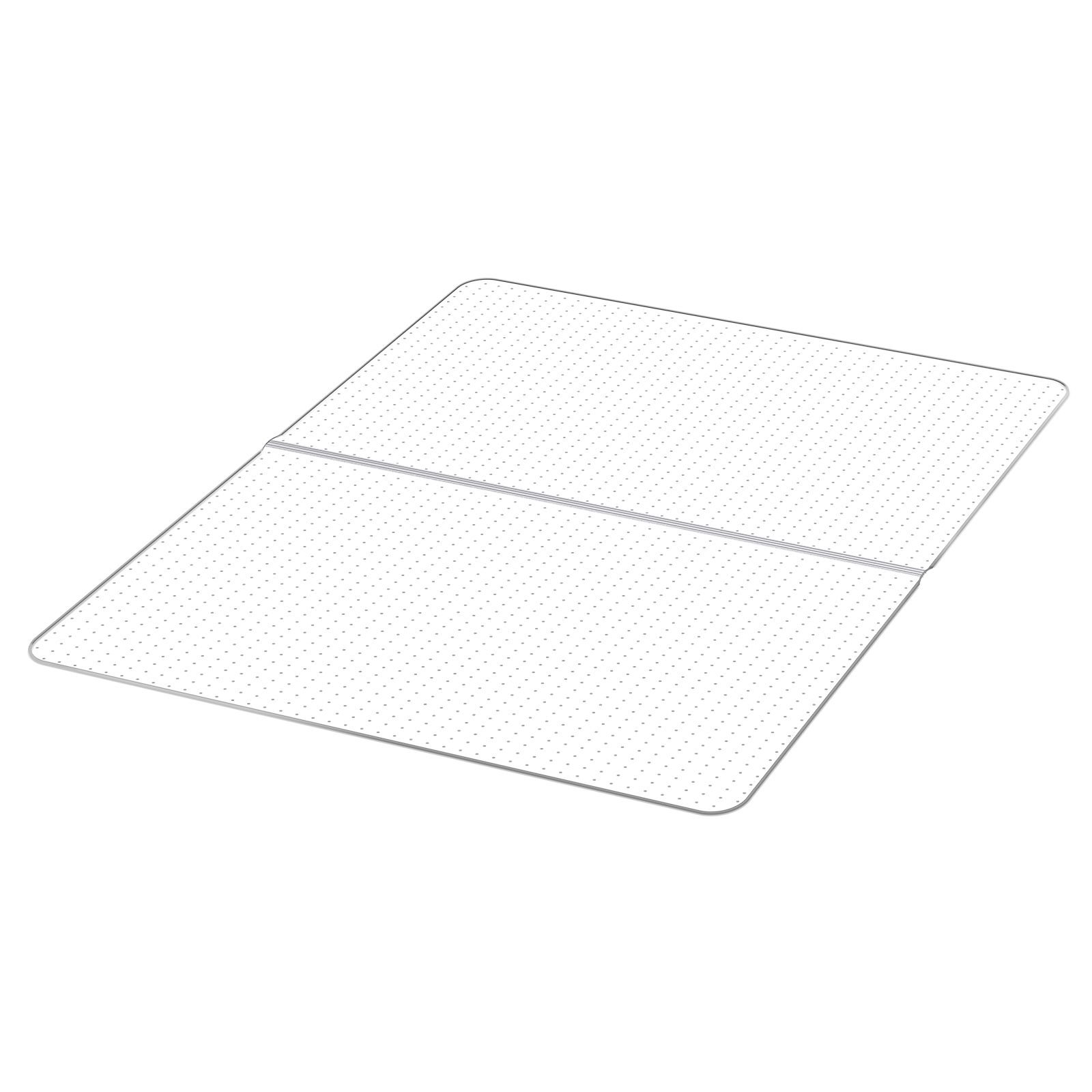 chair mat, 60 x 46 inch office chair mat for low pile carpeted floors, clear floor protector rug with studded, non slip & easy to clean, smooth glide under desk rug for home office (rectangular)