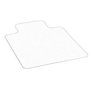 chair mat with lip, 36 x 48 inch office chair mat for low pile carpeted floors, clear floor protector rug with studded, non slip & easy to clean, smooth glide under desk rug for home office