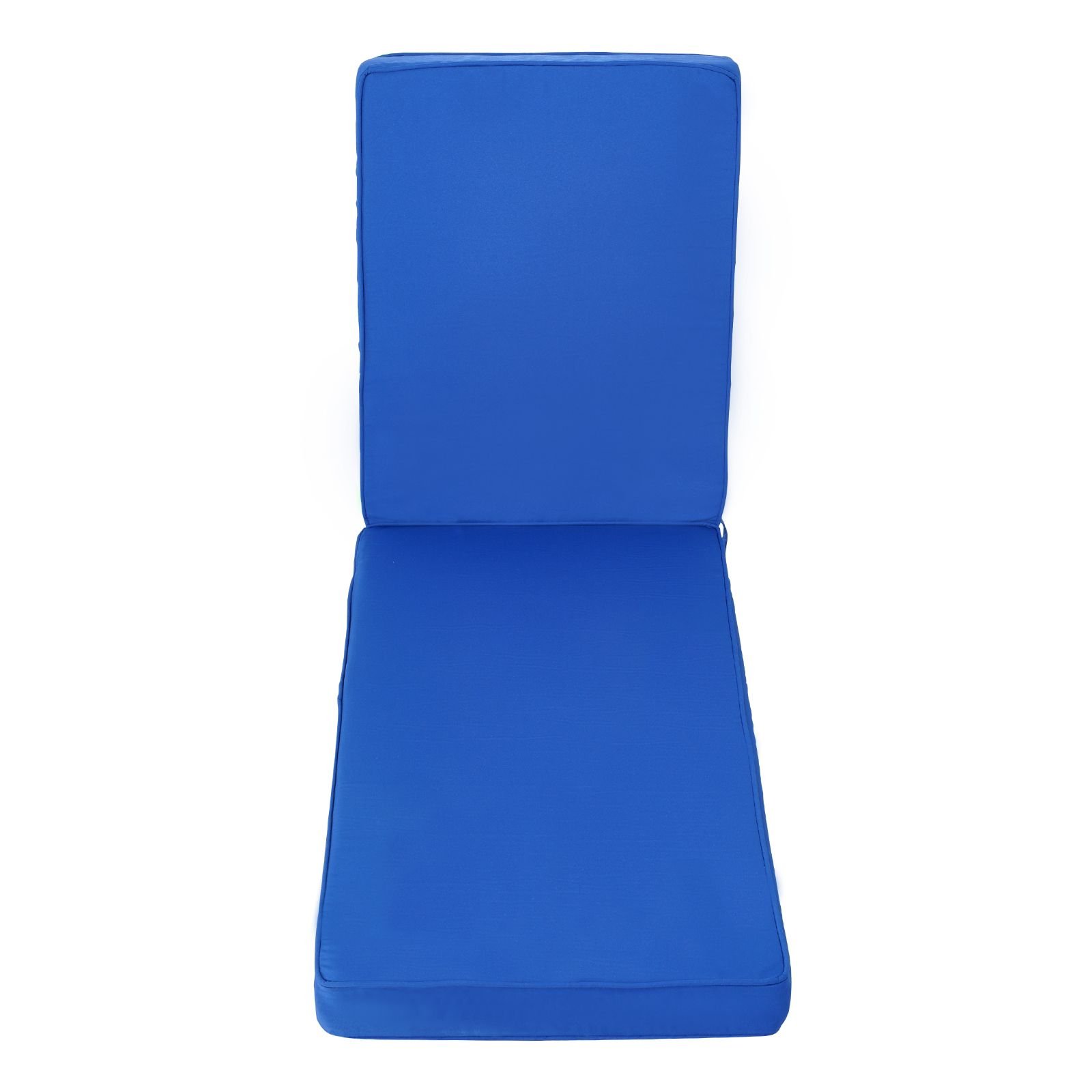 chaise lounge cushion, 72 x 21 x 3 in, outdoor lounge chair cushions, waterproof & fade resistant, sun lounger replacement cushions with ties, patio lounger pads for pool deck lawn, blue