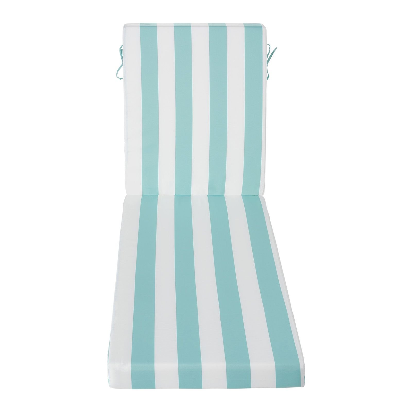 chaise lounge cushion, 80 x 26 x 4 in, set of 2 outdoor lounge chair cushions, waterproof & fade resistant sun lounger cushions with ties, patio lounger pads for pool deck, green & white stripes