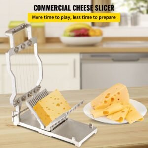 cheese cutter with wire 1 cm & 2 cm cheeser butter cutting blade replaceable cheese slicer wire, aluminum alloy commercial cheese slicer with 304 stainless steel wire kitchen cooking baking tool