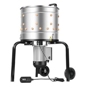 chicken plucker machine, 15.7 in drum, 550w & 275rpm electric chicken plucking machine with 114 soft fingers & transport wheels, stainless steel feather remover for processing 1 2 chicks once