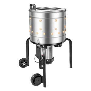 chicken plucker machine, 15.7 in drum, 550w & 275rpm electric chicken plucking machine with 114 soft fingers & transport wheels, stainless steel feather remover for processing 1 2 chicks once