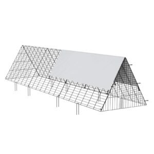 chicken tunnels, 118.1 x 28 x 24.2 inch (lxwxh) chicken tunnels for yard, portable chicken tunnels for outside easy installation, chicken coop run, suitable for chickens, ducks, rabbits