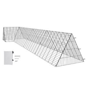 chicken tunnels, 157.5 x 39.4 x 24.2 inch(lxwxh) chicken tunnels for yard, portable chicken tunnels for outside with corner frames, chicken coop run, suitable for chickens, ducks, rabbits