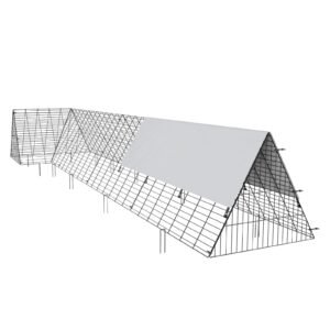 chicken tunnels, 157.5 x 39.4 x 24.2 inch(lxwxh) chicken tunnels for yard, portable chicken tunnels for outside with corner frames, chicken coop run, suitable for chickens, ducks, rabbits