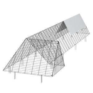 chicken tunnels, 157.5 x 39.4 x 24.2 inch(lxwxh) chicken tunnels for yard, portable chicken tunnels for outside with corner frames, chicken coop run, suitable for chickens, ducks, rabbits