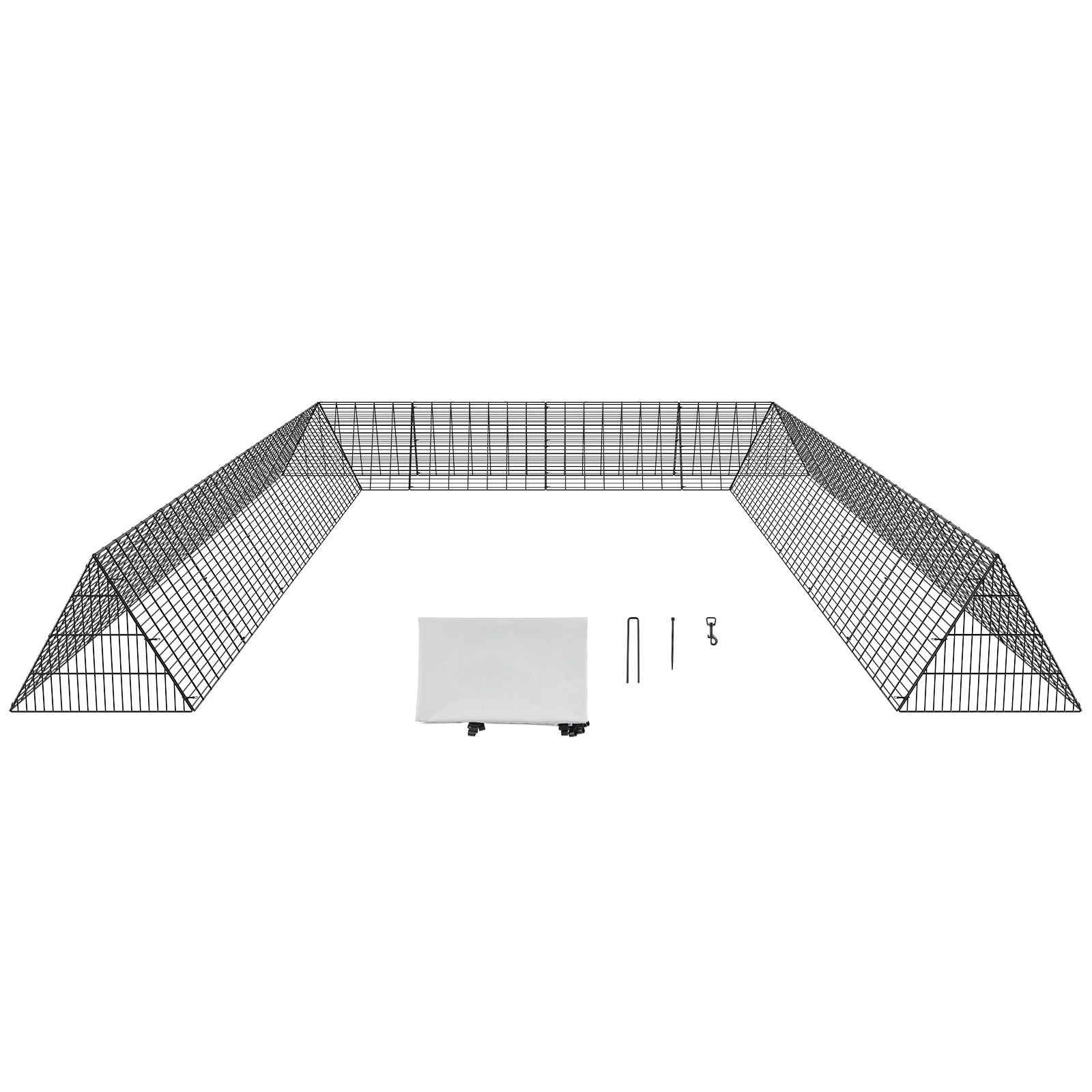 chicken tunnels, 236.2 x 157.5 x 24.2 inch(lxwxh) chicken tunnels for yard, portable chicken tunnels for outside with corner frames, 2 sets, suitable for chickens, ducks, rabbits