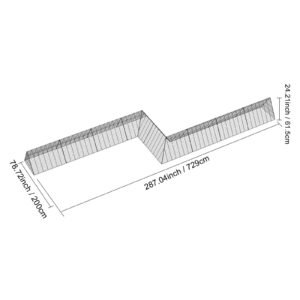 chicken tunnels, 287 x 78.7 x 24.2 inch(lxwxh) chicken tunnels for yard, portable chicken tunnels for outside with corner frames, 2 sets, suitable for chickens, ducks, rabbits