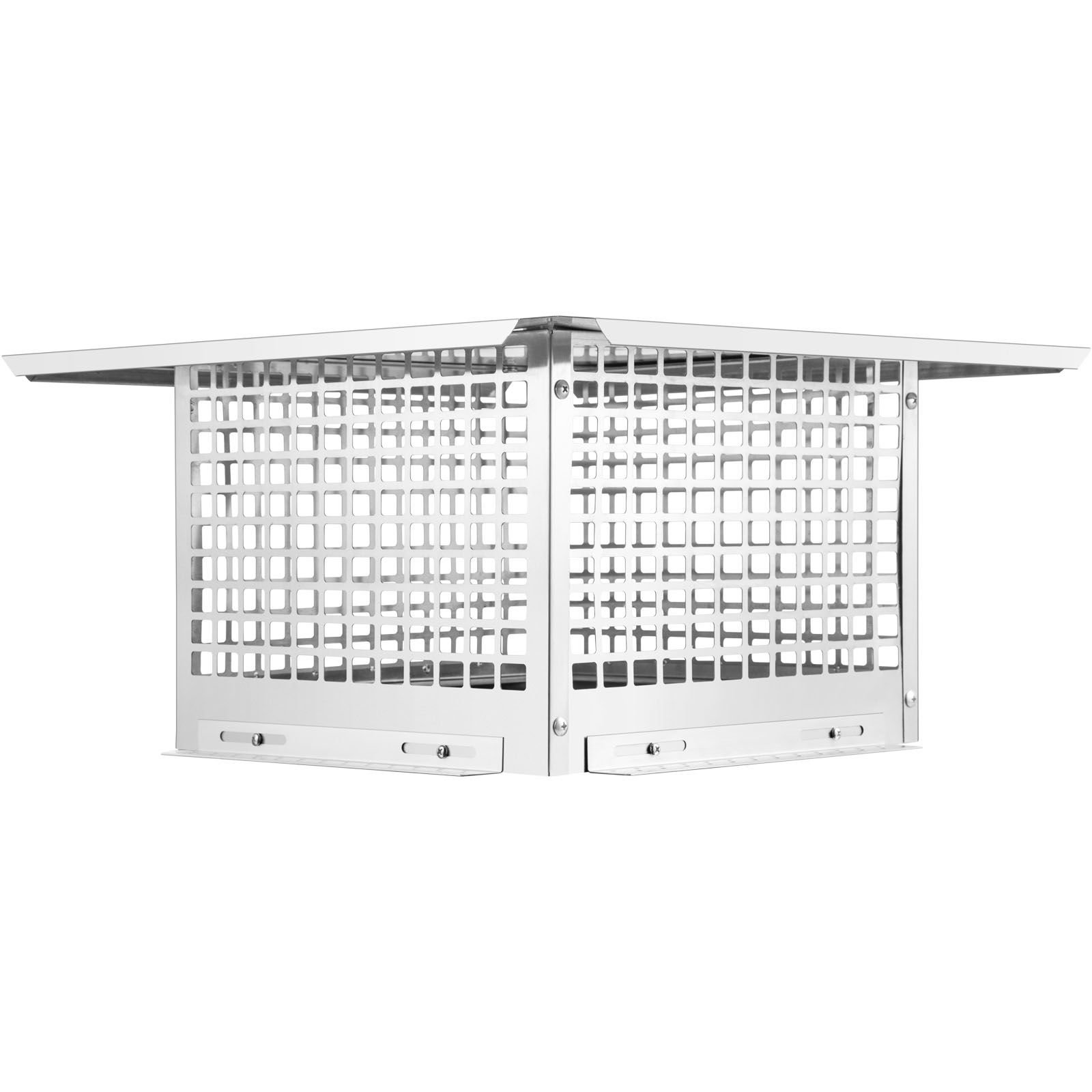 chimney cap, 13" x 13" flue caps, 304 stainless steel fireplace chimney cover, adjustable metal spark arrestor with bolts screws, mesh chimney flue cover for outside existing clay flue tile