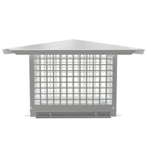 Chimney Cap, 8" x 13" Flue Caps, 304 Stainless Steel Fireplace Chimney Cover, Adjustable Metal Spark Arrestor with Bolts Screws, Mesh Chimney Flue Cover for Outside Existing Clay Flue Tile