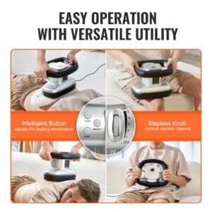 chiropractic massager, 400 4600rpm variable speed professional vibrating massager, handheld chiropractic orbital body massager for back, neck, shoulder muscle relief