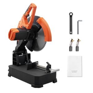 chop saw, 14"/355mm blade diameter cut off saw, 2800w 1200rpm steel cutting machine, 0 45° adjustable dry cut chop saw, miter saw for cutting metal cold cut saw for steel/rebar/iron/aluminum