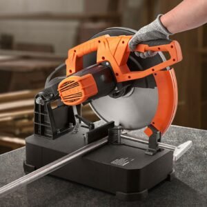 chop saw, 14"/355mm blade diameter cut off saw, 2800w 1200rpm steel cutting machine, 0 45° adjustable dry cut chop saw, miter saw for cutting metal cold cut saw for steel/rebar/iron/aluminum