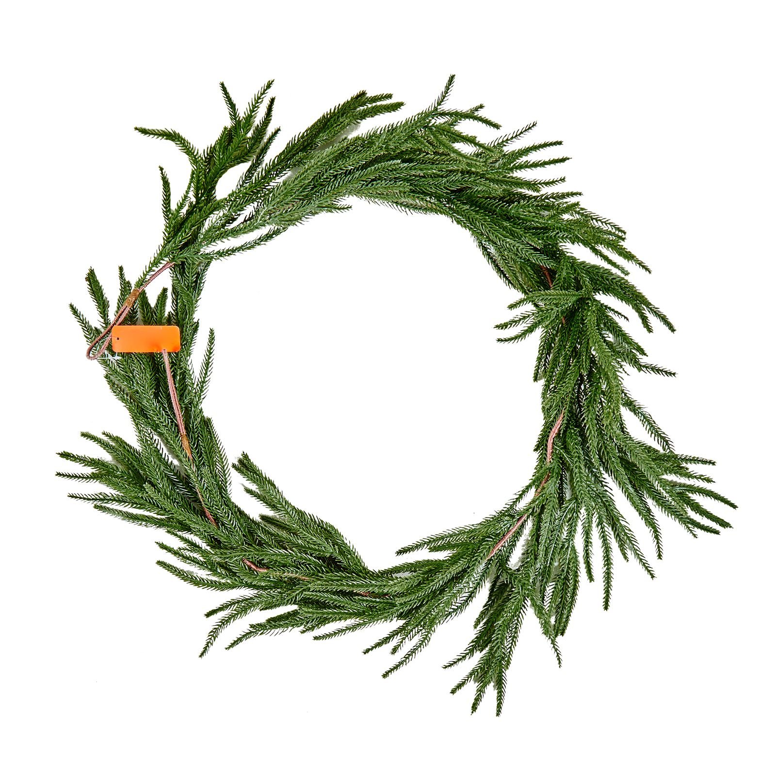 christmas garland, 5 ft realistic norfolk pine garland, evergreen real touch artificial faux greenery garlands, for holiday indoor outdoor xmas decoration on table, mantel, and fireplace
